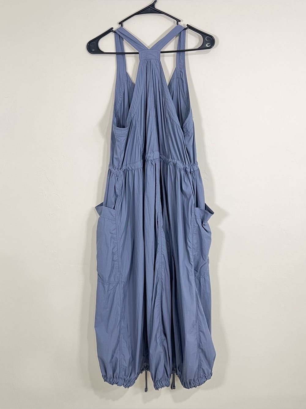 Anthropologie Daily Practice Free Fall Midi Dress Slate Blue Size Med Utility - Picture 6 of 10